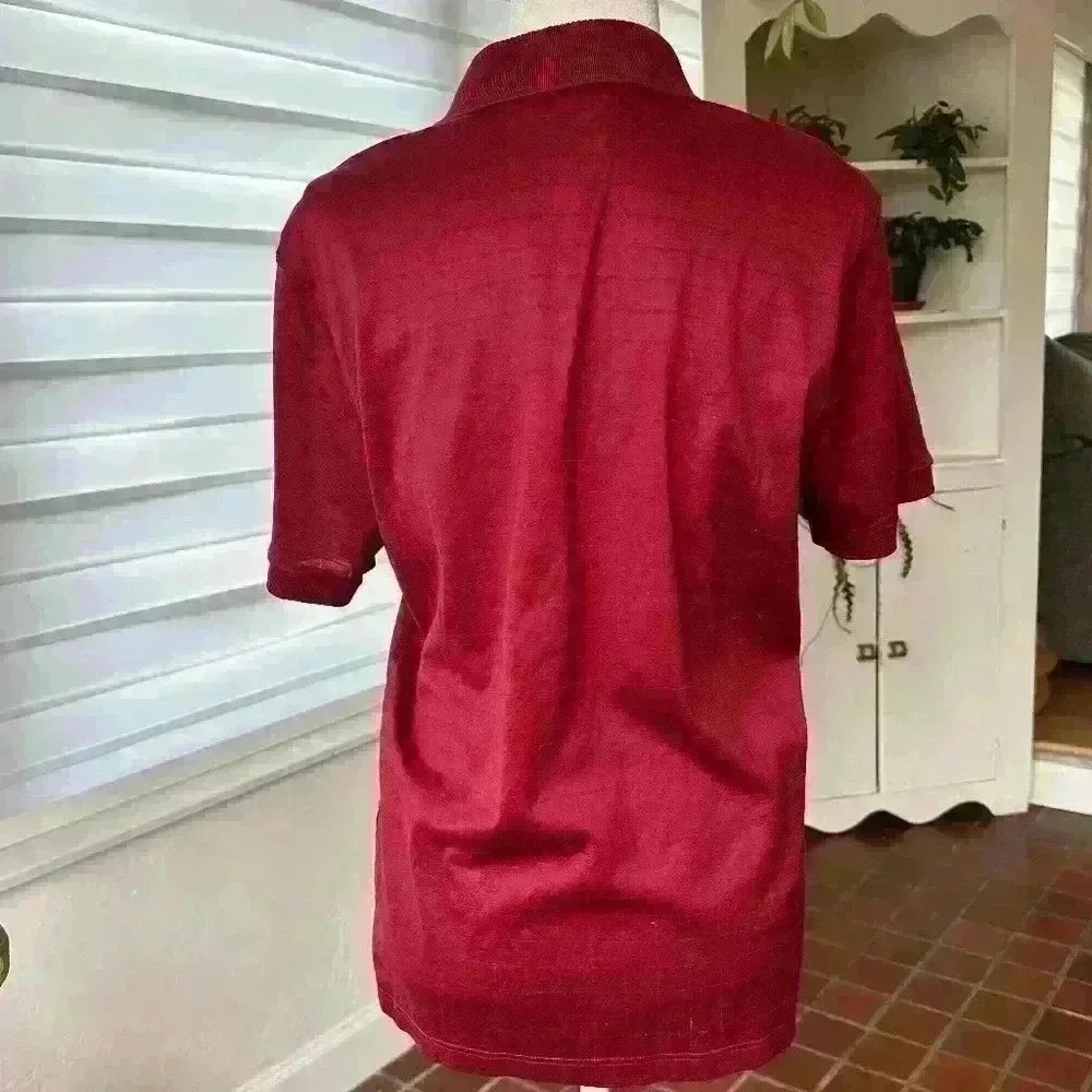 MURANO Men Liquid Luxury Slim Fit Polo Shirt w/Zipper - Size Large - Picture 4 of 6
